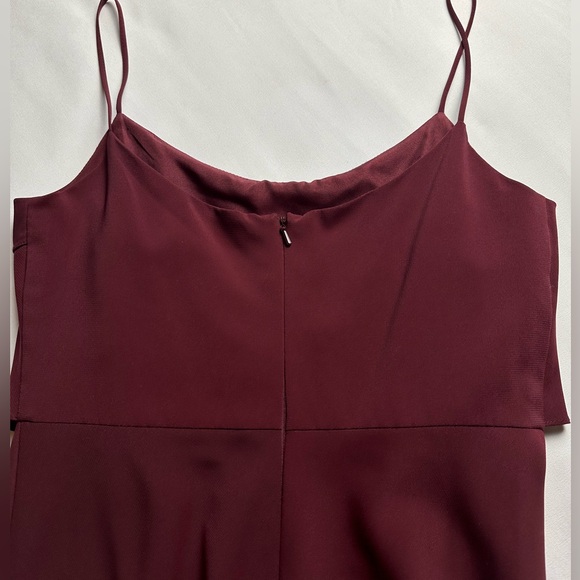 Jenny Yoo - Blake burgundy gown. Spaghetti straps, layered, flowy. Size 4. - Picture 8 of 9